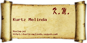 Kurtz Melinda névjegykártya